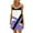 Purple, variant on Summer Fashion Mini Beach Dresses for Womens 2025 Casual Printed Round-Neck Sleeveless Loose Knee-Length Dress