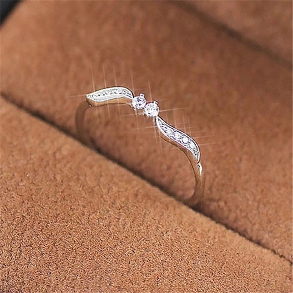 New Style Silver Color Ring for Women with Cubic Zircon Stone Vintage Leaf Shape Rings