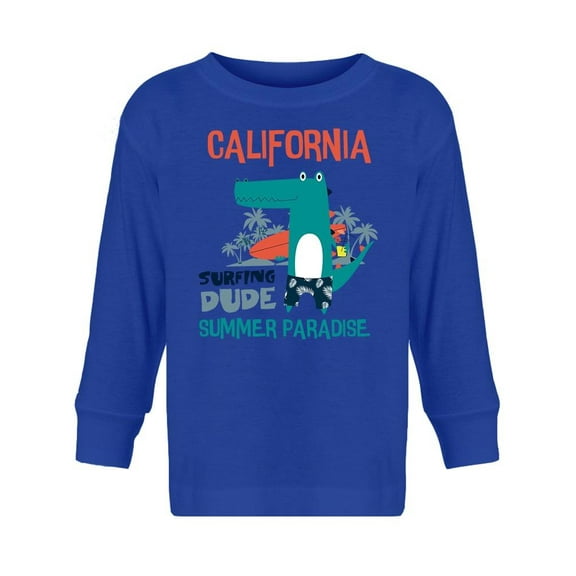 Crocodile, Surfing Dude Long Sleeve Toddler -Image by Shutterstock, 2 Toddler
