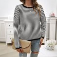 thumbnail image 3 of SWSMCLT Women's Long Sleeve Pullover Sweater Spring Winter Knitwear Soft Pullover Sweaters Knitted Crewneck Fashion Black Medium, 3 of 5