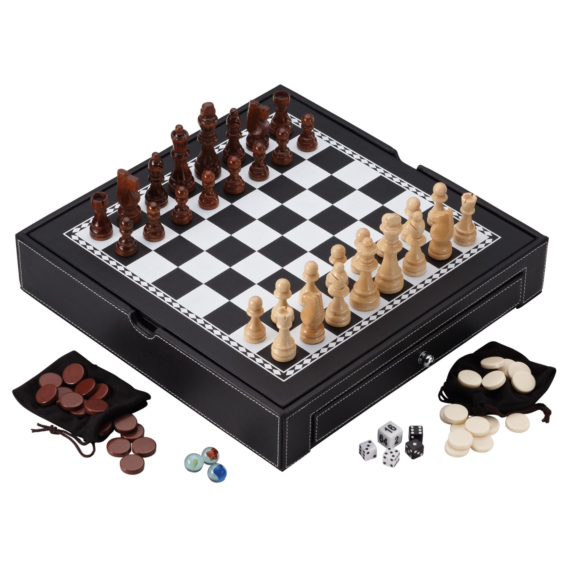 The Jarilo - Unique Wood Chess Set, Pieces, Chessboard & Storage 