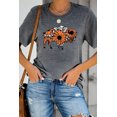 thumbnail image 4 of ABPHQTO Camiseta gráfica de manga corta con estampado floral animal occidental gris para mujer, 4 of 5
