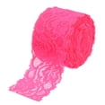 thumbnail image 1 of Unique Bargains Lace Trim 10 Yards 2 Inch Flower Elastic Lace Ribbons for Package Decoration Wedding Headbands Glow Red, 1 of 5