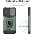 thumbnail image 2 of for Samsung A14 5G Case with Sliding Camera Cover Heavy Duty Protective Galaxy A14 Case with Card Holder Magnetic Rotate Ring Kickstand Phone Case for Samsung A14 5G(Green), 2 of 14