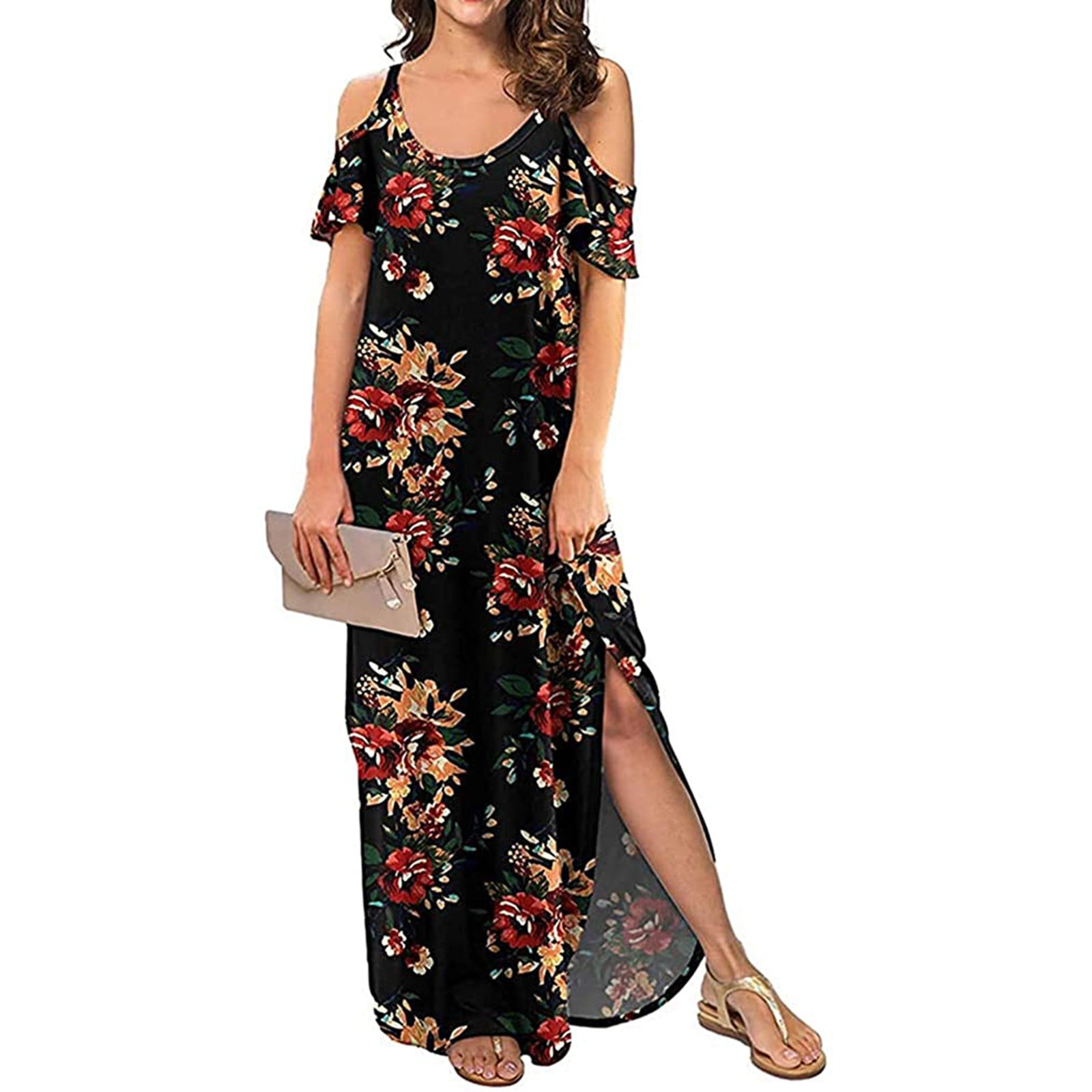 cold shoulder beach dress