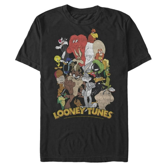 Men's Looney Tunes Classic Characters Distressed  Graphic T-Shirt