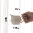 thumbnail image 2 of White Ceramic Coffee Milk Pitcher Gravy Boat With Handle For Sauces Salad Coffee Milk, 2 of 7