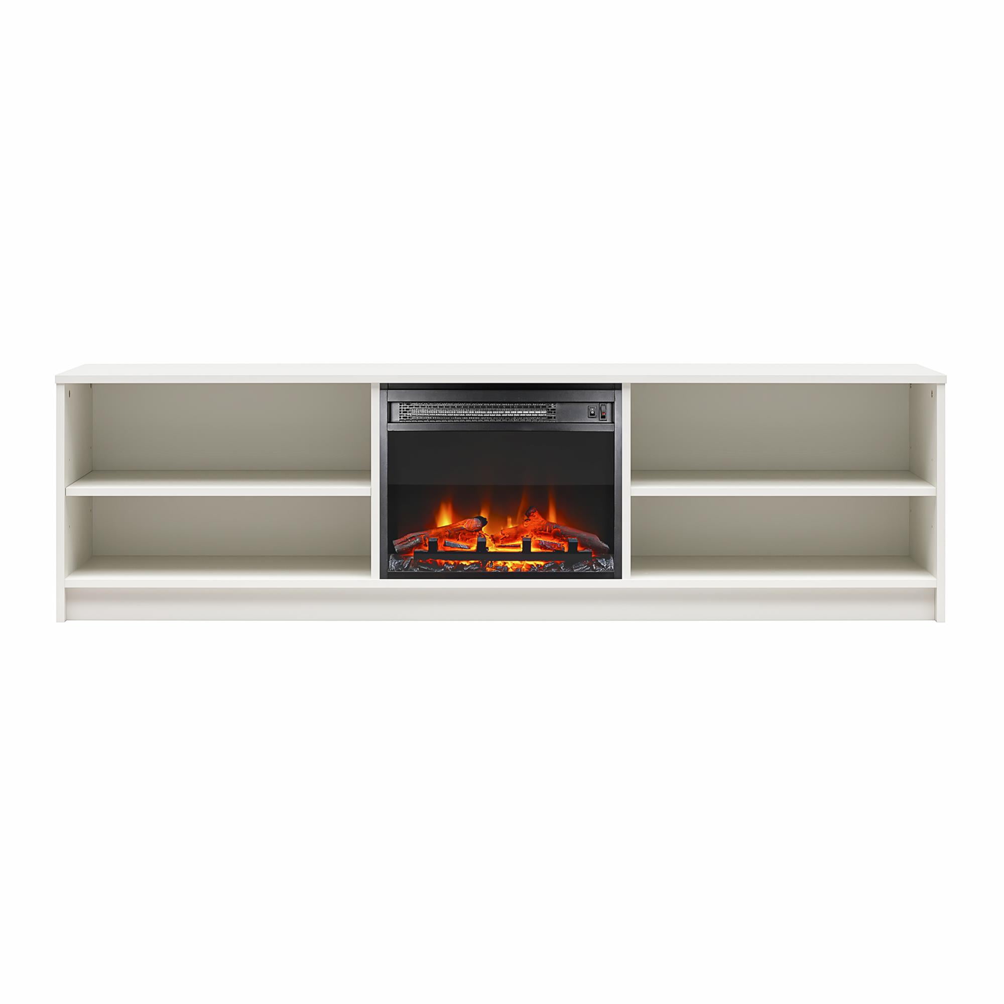 Mainstays Fireplace TV Stand, for TVs up to 75", White
