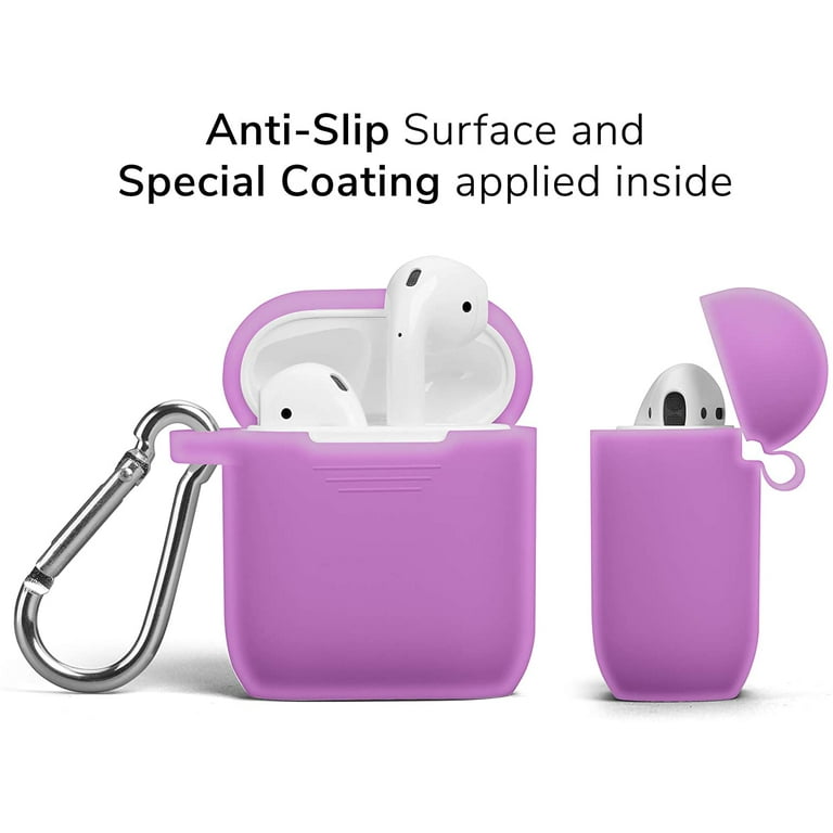 Purple silicone airpod case hot sale