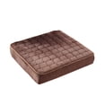 thumbnail image 1 of Injueey Cojín de esponja para asiento de coche, cubierta de patrón de rejilla gruesa y súper suave, cojines para silla de comedor y suelos Decoración del hogar Café 40*40cm*8cm, 1 of 6