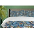 thumbnail image 4 of Ambesonne Colorful Duvet Cover Set, Abstract Sea Shells, King, Blue Multicolor, 4 of 6