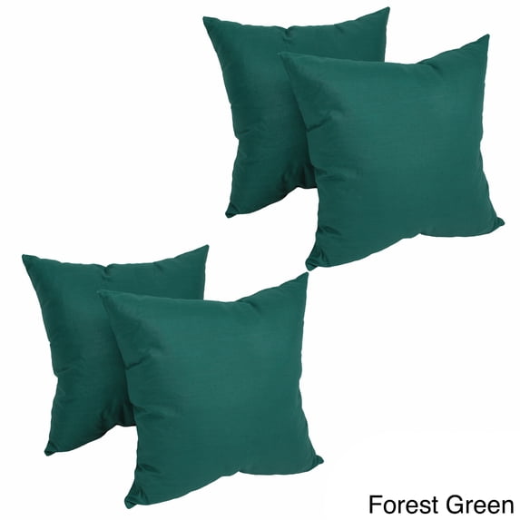 Blazing Needles Chintz 20-inch Throw Pillow (Set of 4) Forest Green