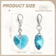 thumbnail image 2 of Uxcell 15 Pcs Marcadores de Puntos en Forma de Corazón, Marcador de Ganchillo de Cristal con Cierre para Tejer, Azul Poroso, 2 of 7