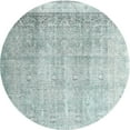 thumbnail image 1 of Ahgly Company Indoor Round Contemporary Dark Sea Green Abstract Area Rugs, 4' Round, 1 of 6