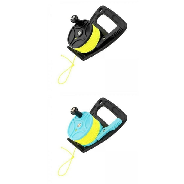 2 asas de seguridad para ancla de kayak con carrete para snorkel en cuevas de naufragios Azul negro
