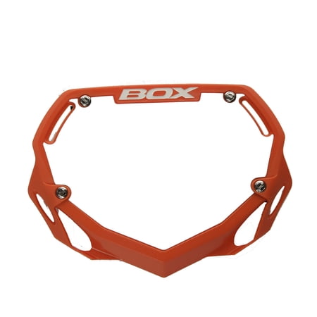 Box Components Phase 1 BMX Bicycle Number Plate - BX-NP13000 (BOX Orange - Small)