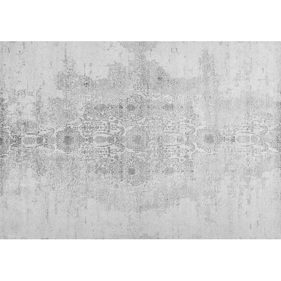Ahgly Company Indoor Rectangle Abstract Gray Contemporary Area Rugs, 7' x 9'