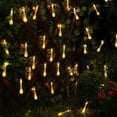 thumbnail image 2 of Guirnalda de 50 luces LED solares con 8 modos de iluminación y forma de lágrima, impermeables, para patio, jardín, árbol de patio, decoración de bodas (blanco cálido), 2 of 5