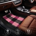 thumbnail image 6 of Crystal Fleece Car Floor Mats Set Of Four - Bottom Injection Molded For Easy Installation To Prevent Interior Contamination Suitable For Most Cars Hotpink Buffalo Plaid Check Tartan Scotland_3, 6 of 7
