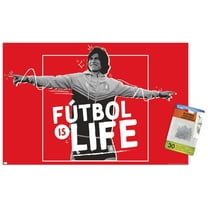 Ted Lasso - Futbol is Life Wall Poster with Push Pins, 14.725" x 22.375"