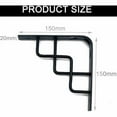 thumbnail image 2 of Shelf Bracket/Support Design Metal Bracket for Floating Shelf - 2 PCS Shelf Bracket Fixing Bracket for Living Room Kitchen Bedroom Bookcase Decoration, maximum load: 50 kg (15 cm), 2 of 4