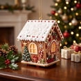 thumbnail image 6 of CHJK 3D Christmas House Diamond Art Kit for Adults, DIY Wooden Pearl Craft, Xmas Tree with Rhinestones & Pearls for Holiday Table Home Decor, 6 of 6