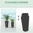 thumbnail image 4 of Outsunny Outdoor Planters Set of 3 with Drainage Holes, Flower Pots, Black, 4 of 9