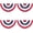4pcs Pleated Fan Flag, variant on American Pleated Fan Flag, 3 x 1.5 Ft USA Patriotic Half Fan Bunting, Indoor Outdoor 4th of July Memorial Day 250th Anniversary Decorations (12 Pcs)