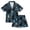 Black Cats and Mystical Symbols, variant on Silky Satin Kids' Pajama Set Breathable & Smooth Unisex Button-Down Pajamas Cats in Space Suits