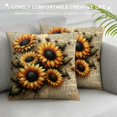 thumbnail image 3 of GOSMITH Sunflower Pillow Cover Vintage Bouquet Pillowcases Elegant Flower Cushion Floral French Throw Pillows Bed Room Botanical Couch Cushion Cover for Home Sofa Bedroom Car White, 3 of 5