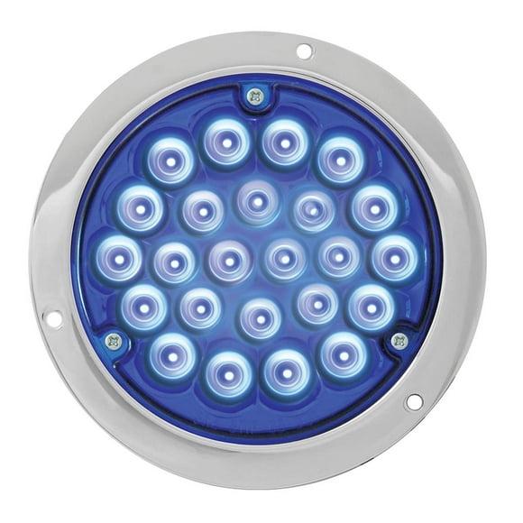 GG Grand Général 82271 Bleu/bleu 4 Pouces Perle 24 Led Lumière avec Boîtier en Fonte Moulé Clair