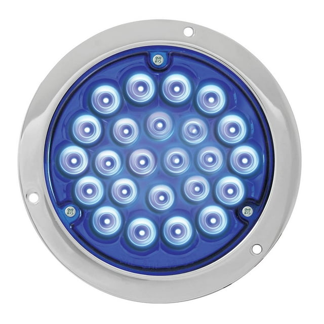 GG Grand General 82271 Blue/Blue 4 Inch Pearl 24 Led Light with Clear Die Cast Housing