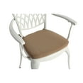 thumbnail image 4 of Miekor 3 Piece Patio Bistro Set Cast Aluminum Bistro Table and Chairs Set of 2 with Umbrella Hole,All Weather Metal Bistro Table Set,Outdoor Patio Furniture Set for Garden with cushion White 36371, 4 of 12