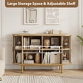 thumbnail image 6 of Vecenuy 47" Sideboard Buffet Cabinet with Storage, Sliding Door & Adjustable Shelf, Modern Accent Coffee Bar Console Table for Kitchen, Entryway, Natural Oak, 6 of 7