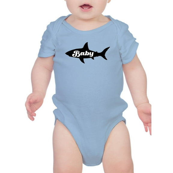 Black Shark Silhouette Infant Bodysuit,  12 Months