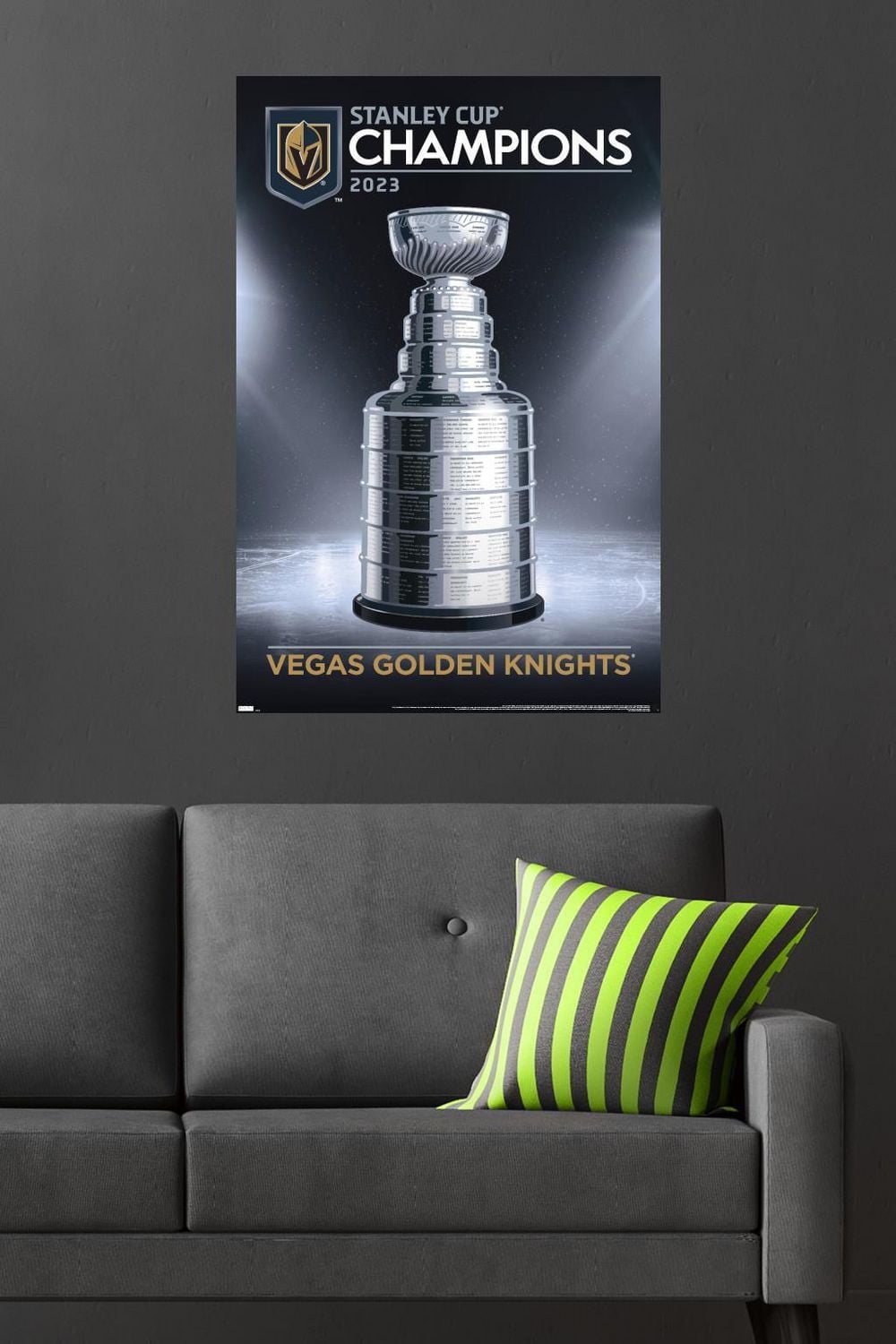 NHL Vegas Golden Knights - 2023 Stanley Cup Team Logo Wall Poster, 22.375" x 34"