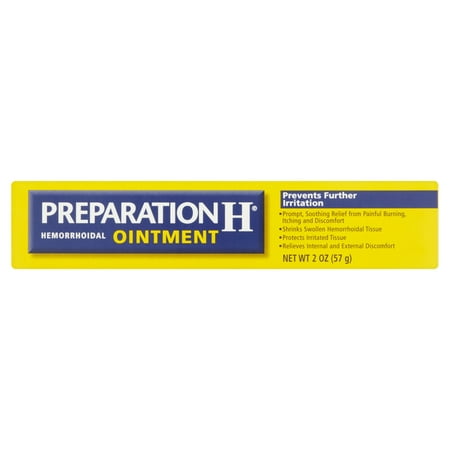 Preparation H Hemorrhoid Symptom Treatment Ointment (2.0 Ounce), Itching, Burning & Discomfort Relief, (Best Ointment For Bleeding Hemorrhoids)