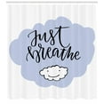 thumbnail image 3 of Ambesonne Just Breathe Shower Curtain, Wellness Lifestyle, 69"Wx75"L, Pale Blue White, 3 of 3