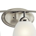 thumbnail image 2 of Kichler Calleigh 26" 3 Light Brushed Nickel Vanity Light with Satin Etched Glass Shades, 2 of 7