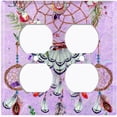 thumbnail image 3 of Metal Light Switch Plate Cover Beaded Feather Dreamcatcher Pink DRM006, 3 of 13