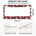 thumbnail image 3 of 2pcs Snowflakes on A Buffalo Plaid License Plate Frame for Car Accessories Rustproof License Plate Cover with Screws for US Vehicles 12x6 Inch（683） Home Decor, 3 of 7