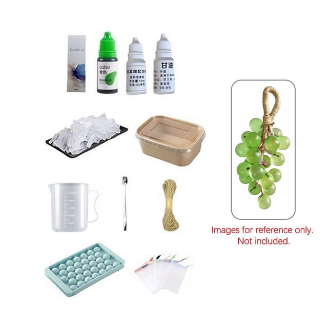 Molds Diy Handmade Soap Kit Handmade Craft Set Silicone Material Diy Grape Soap Zero-barrier Diy Natural Floral Scent Gentle Diy Grape Soap Making Kit Beginners