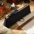 thumbnail image 7 of Under $1 Pencil Case, Vintage Handmade Soft Faux Leather Large Capacity Zipper Pen Pouch, Stylish Stationery Organizer for College Office Travel by PALIFEUR, 7 of 7