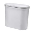 thumbnail image 2 of Bote de basura del bote de basura con tapa de prensa Tapa moderna de basura de polvo nórdico de basura estrecha para estudios Lavandería de baño Gris, 2 of 8