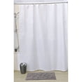 thumbnail image 3 of White Extra Long Shower Curtain Polyester 12 Rings 79"L x 71"W, 3 of 7