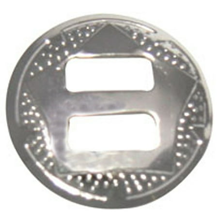 Slotted Saddle Concho - Western Star Bright Silver Slotted Round Concho 1-1/4″ Leather Craft Saddle