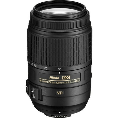 Nikon AF-S DX NIKKOR 55-300mm f/4.5-5.6G ED Vibration Reduction Zoom Lens with Auto Focus for Nikon DSLR Cameras