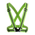 thumbnail image 1 of Verde, chaleco reflectante, chaleco de seguridad, dispositivos reflectantes para correr ajustables y elásticos con 2 pulseras reflectantes, 1 of 5