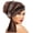 Brown, variant on Soft Velvet Turban Hat with Rhinestones Decors Crossed Forehead Design Chemo Hat
