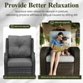 thumbnail image 5 of LayinSun Oversized Wicker Outdoor Swivel Glider Recliner with Adjustable Backrest & Footrest, Patio Reclining Lounge Chair - Set of 2, 5 of 7